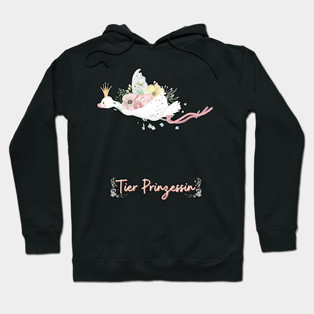 Schwan Fliegen Tier Prinzessin Blumen Süß Hoodie by Maggini Art